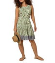 レオタ Leota Women's Kristen Dress in Jasmine Field Border Twist of Lime 2XL Lord & レディース