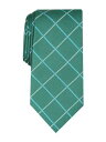 CLUBROOM Mens Green Grid Slim Neck Tie Y