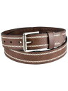 SUN STONE Mens Brown Heavy Stitch Faux Leather Casual Belt M 34-36 メンズ