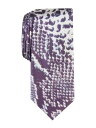 INC Mens Purple Snakeskin Polyester Slim Neck Tie Y