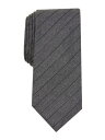 ALFANI Mens Black Maximus Solid Striped Polyester Slim Neck Tie Y