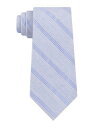 カルバンクライン CALVIN KLEIN Mens Light Blue Stripe Slim Neck Tie メンズ