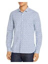 WoogX John Varvatos Mens Blue Floral Button Down Cotton Blend Casual Shirt L Y