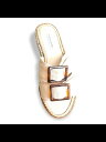 タハリ TAHARI Womens Beige Trim Caly Round Toe Block Heel Slip On Slide Sandals 9 M レディース