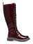 WILD PAIR Womens Burgundy Comfort Rylee Round Toe Block Heel Combat Boots 9.5 M レディース