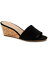 CHARTER CLUB Womens Black Cork Wedge Nallahh Almond Wedge Slip On Sandals 10 M レディース