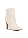 ナインウエスト NINE WEST Womens White Non-Slip Cale Pointy Toe Cone Heel Leather Booties 7.5 レディース