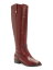 INC Womens Burgundy At Sides Fawne Toe Block Heel Leather Riding Boot 8.5 M レディース