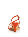 MARC FISHER Womens Orange Gove Kitten Heel Buckle Leather Dress Sandals 5.5 M レディース