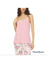 FLORA NIKROOZ Intimates Pink Tank Sleep Shirt Pajama Top L fB[X