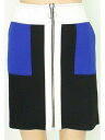 INC Womens Blue Color Block Mini Skirt Size: L レディース