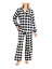 FAMILY PJs Womens Black Plaid Band Button Up Top Straight leg Pants Pajamas S レディース