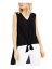 ALFANI Womens Black Sleeveless V Neck Top XS レディース