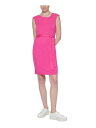 カルバン・クライン ベルト（レディース） カルバンクライン CALVIN KLEIN Womens Pink Self-belt At Waist Sleeveless Sheath Dress 4 レディース