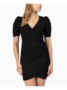 SPEECHLESS ファッション ドレス SPEECHLESS Womens Black Faux-wrap Tulip-hem Pouf Sleeve Mini Dress Juniors XXS カラー:Black■ご注文の際は、必ずご確認ください。※こちらの商品は海外からのお取り寄せ商品となりますので、ご入金確認後、商品お届けまで3から5週間程度お時間を頂いております。※高額商品(3万円以上)は、代引きでの発送をお受けできません。※ご注文後にお客様へ「注文確認のメール」をお送りいたします。それ以降のキャンセル、サイズ交換、返品はできませんので、あらかじめご了承願います。また、ご注文をいただいてからの発注となる為、メーカー在庫切れ等により商品がご用意できない場合がございます。その際には早急にキャンセル、ご返金いたします。※海外輸入の為、遅延が発生する場合や出荷段階での付属品の箱つぶれ、細かい傷や汚れ等が発生する場合がございます。※商品ページのサイズ表は海外サイズを日本サイズに換算した一般的なサイズとなりメーカー・商品によってはサイズが異なる場合もございます。サイズ表は参考としてご活用ください。SPEECHLESS ファッション ドレス SPEECHLESS Womens Black Faux-wrap Tulip-hem Pouf Sleeve Mini Dress Juniors XXS カラー:Black