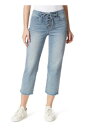 FRAYED Womens Blue Pocketed Lace-up Straight Leg Cropped High Waist Jeans 829 fB[X