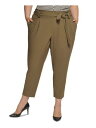 カルバン・クライン ベルト（レディース） カルバンクライン CALVIN KLEIN Womens Green Tie Belt Wear To Work Straight leg Pants Plus 18W レディース