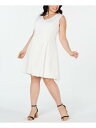 TEEZE ME Womens White Sleeveless Fit + Flare Formal Dress Juniors 16 レディース