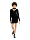 HIPPIE ROSE Womens Ribbed Long Sleeve Mock Neck Short Party Dress ǥ