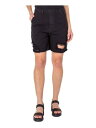 EARNEST SEWN NEW YORK Womens Black Denim Hems High Waist Shorts Juniors 31 fB[X