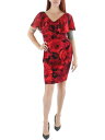 CONNECTED APPAREL Womens Red Flutter Sleeve Sheath Dress Plus 20W レディース