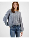 HIPPIE ROSE Womens Gray Sweatshirt Juniors M fB[X