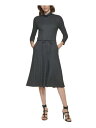 Х󥯥饤 CALVIN KLEIN Womens Gray 3/4 Sleeve Below The Knee Wear To Work Sweater Dress 10 ǥ