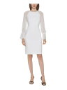 Х󥯥饤 CALVIN KLEIN Womens Ivory Cuffs Scuba Crepe Lined Dress Petites 4P ǥ