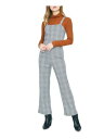 TN`A SANCTUARY Womens Brown Check Sleeveless Square Neck Flare Jumpsuit Size: XL fB[X