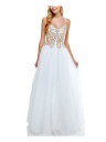 SAY YES TO THE PROM SAY YES TO THE Womens White Spaghetti Strap Fit + Flare Dress Juniors 9 ǥ