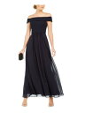 ADRIANNA PAPELL Womens Short Sleeve Off Shoulder Maxi Evening Fit Flare Dress レディース