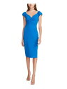 ベッツィジョンソン　ドレス ベッツィージョンソン BETSEY JOHNSON Womens Blue Unlined Cap Sleeve Below The Knee Body Con Dress 2 レディース