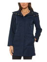 JONES NY Womens Navy Water - Resistant Hooded Winter Jacket Coat XS fB[X