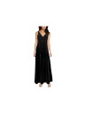 ADRIANNA PAPELL Womens Sleeveless V Neck Maxi Evening A-Line Dress レディース