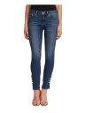 CECE Womens Blue Embellished Pocketed Skinny Jeans 3010 fB[X