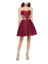 BLONDIE Womens Sweetheart Neckline Above The Knee Party Fit + Flare Dress レディース