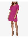 ベッツィジョンソン　ドレス ベッツィージョンソン BETSEY JOHNSON Womens Pink Belted Short Sleeve Mini Fit + Flare Dress Petites 2P レディース