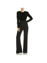 BLACK HALO Womens Black Long Sleeve Crew Neck Evening Jumpsuit 4 fB[X