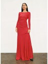 ドナキャランニューヨーク DONNA KARAN NEW YORK Womens Red Deep V-back Lined Full-Length Gown Dress 2 レディース