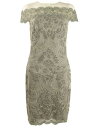 タダシ　ショウジ　ドレス タダシショウジ TADASHI SHOJI Womens Beige Off the Shoulder Above The Knee Body Con Dress 6 レディース