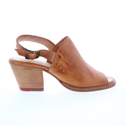 楽天サンガベッドストゥ Bed Stu Sierra F399010 Womens Brown Leather Slip On Heeled Sandals Shoes レディース