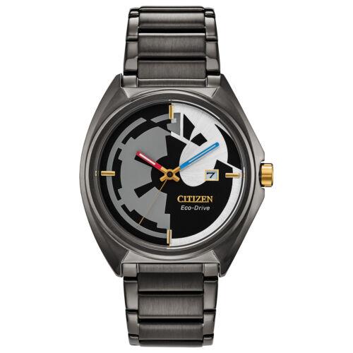 V`Y Citizen Men's 42mm Black Dial Eco-Drive Solar Watch AW1578-51W Y