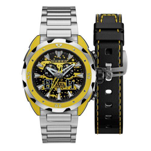 Nubeo Men NB-6057-22 Swell 49mm Quartz Limited Edition Watch Y