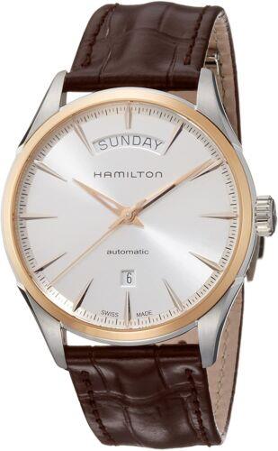 Hamilton Men's H42525551 Jazzmaster 42mm Silver Dial Leather Watch Y