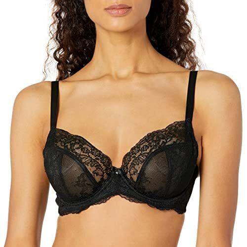 パナシェ Panache Womens Ana Non-Padded Plunge Underwire (9396) Bra Black 34HH US Size レディース