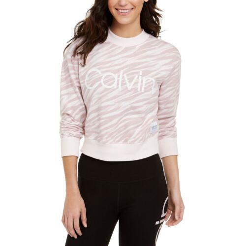 Calvin Klein Performance カルバンクライン CALVIN KLEIN PERFORMANCE Women's Cotton Zebra-print Logo Sweatshirt Top XL TEDO レディース