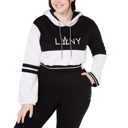 Lala Anthony アンソニー LALA ANTHONY NEW Women's Plus Size Colorblocked Cropped Hoodie Top 1X TEDO レディース