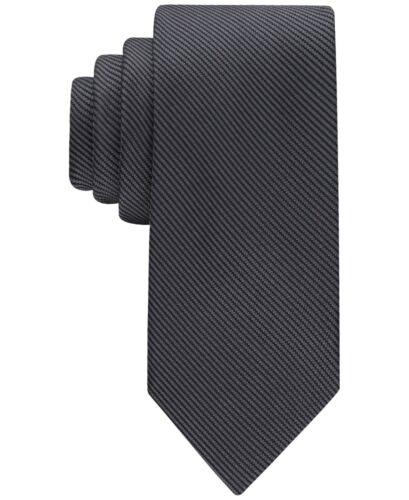 カルバンクライン Calvin Klein Men's Striped Solid Tie Black Size Regular メンズ