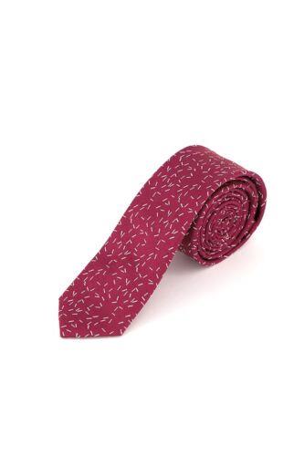 カルバンクライン Calvin Klein Men's Skinny Scattered Dashes Tie Red Size Regular メンズ