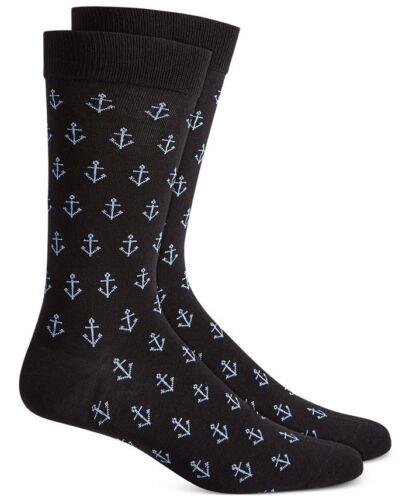 Club Room Men's Anchor Crew Socks Black Size 10-13 メンズ